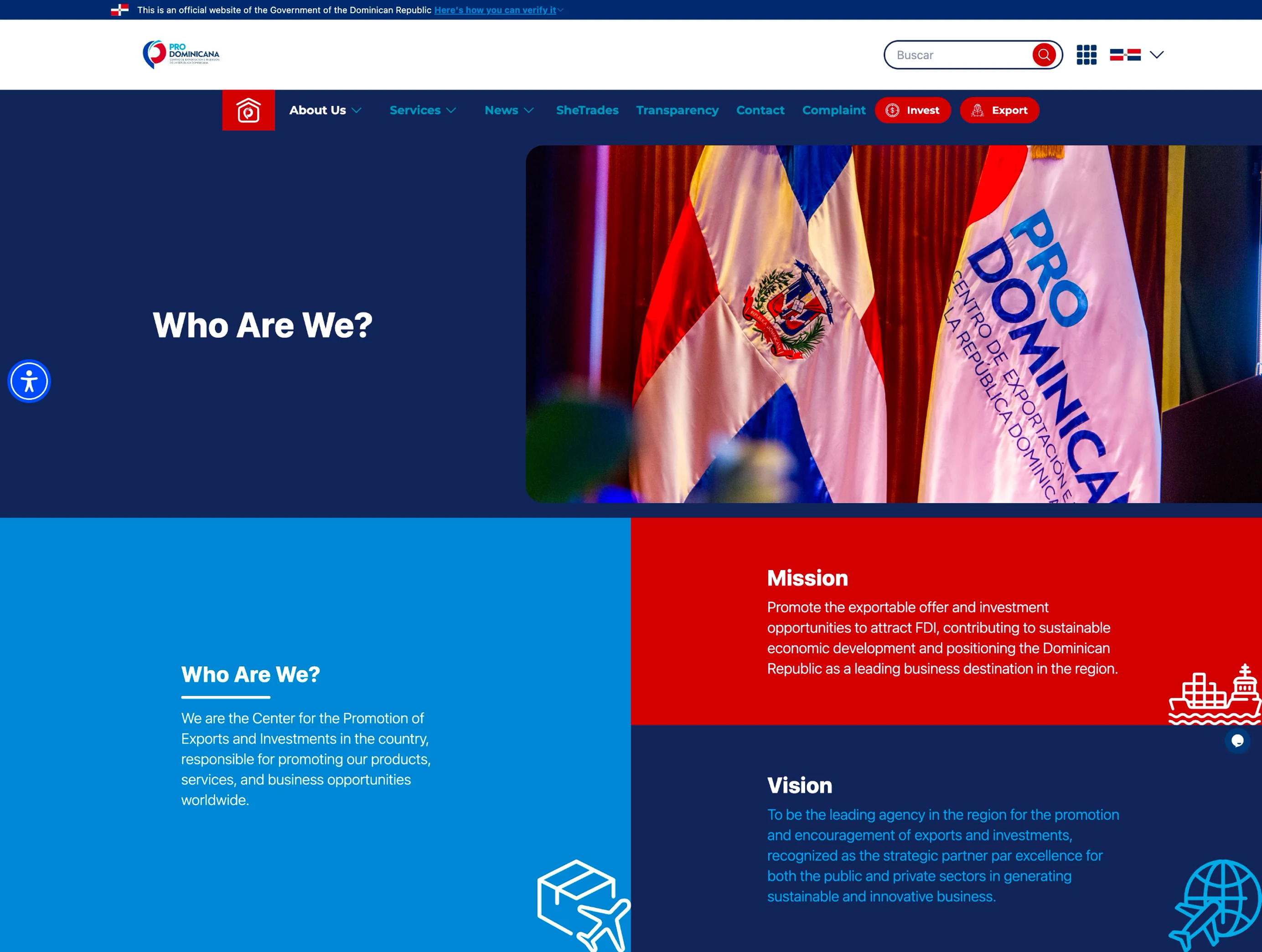 ProDominicana Landing Page